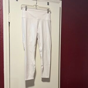 Fabletics Pearlescent Ivory High-Waisted Leggings